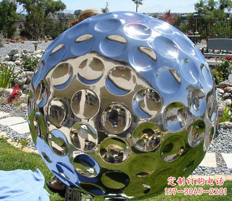 温州不锈钢高尔夫球雕塑