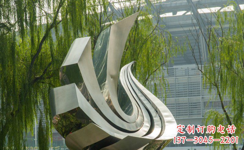 温州不锈钢鸽子抽象雕塑 (2)