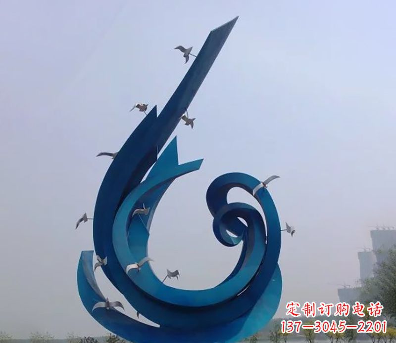 温州不锈钢鸽子雕塑 (2)