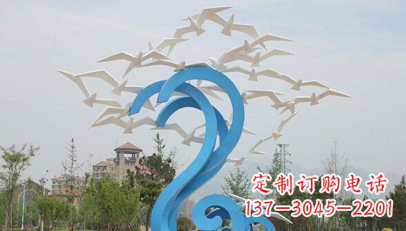 温州不锈钢鸽子放飞雕塑