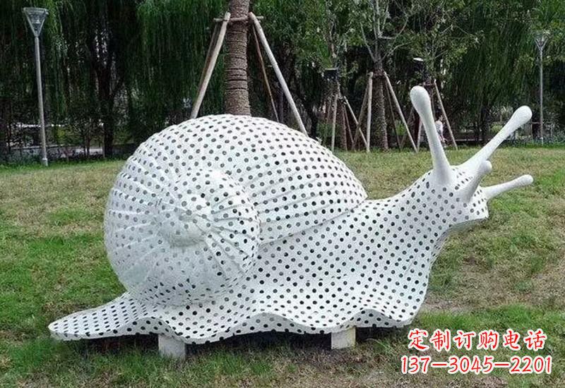 温州不锈钢公园编织蜗牛雕塑