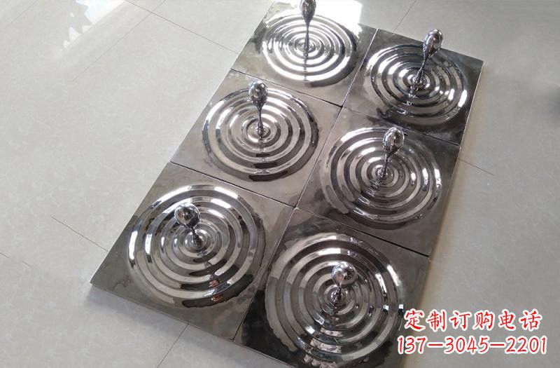 温州不锈钢公园波纹水滴雕塑