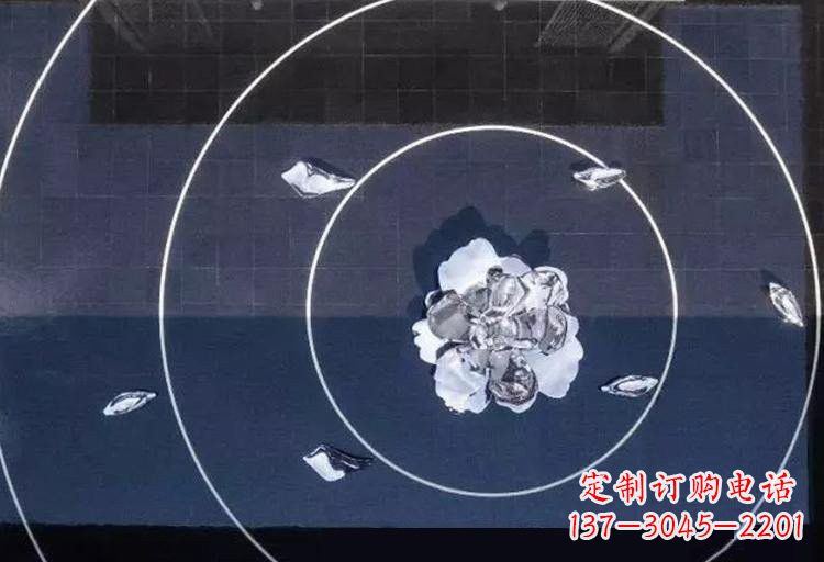 温州不锈钢公园波纹和莲花雕塑