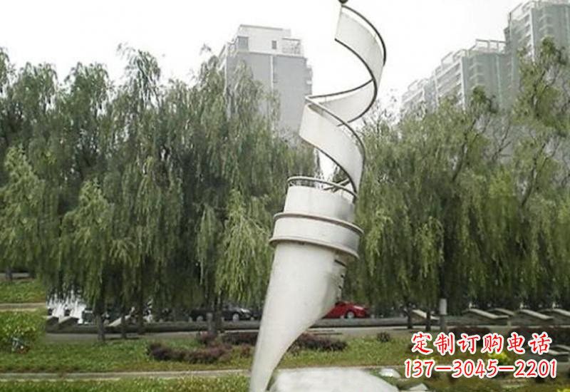 温州不锈钢公园抽象钢笔雕塑