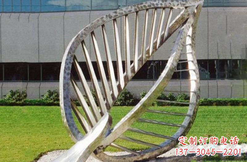 温州不锈钢公园抽象镂空树叶雕塑——精致美丽