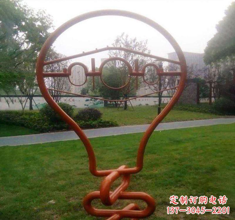 温州不锈钢公园灯泡雕塑