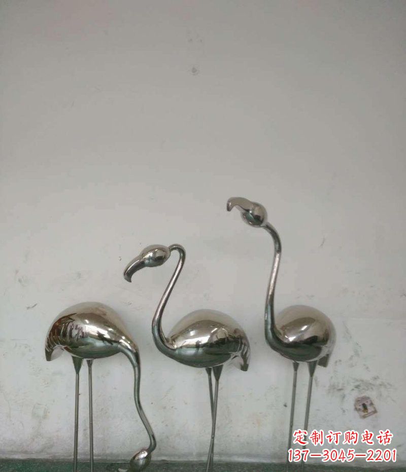 温州不锈钢火烈鸟雕塑精美的艺术之作