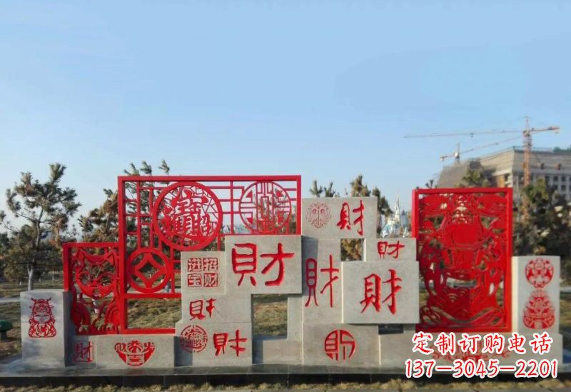 温州不锈钢福禄寿雕塑象征着美好生活