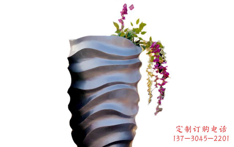 温州不锈钢公园花盆景观雕塑