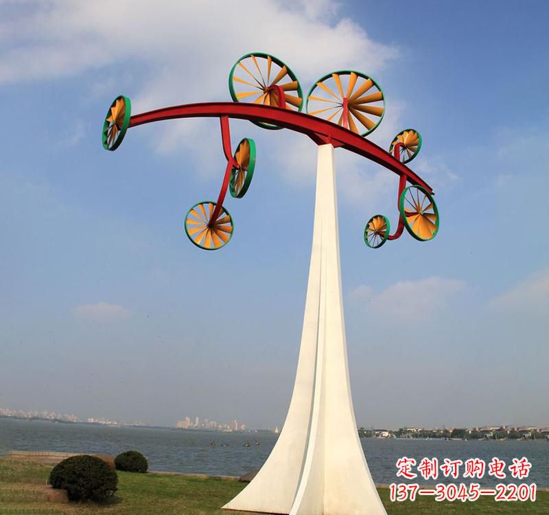 温州不锈钢公园景观风车雕塑