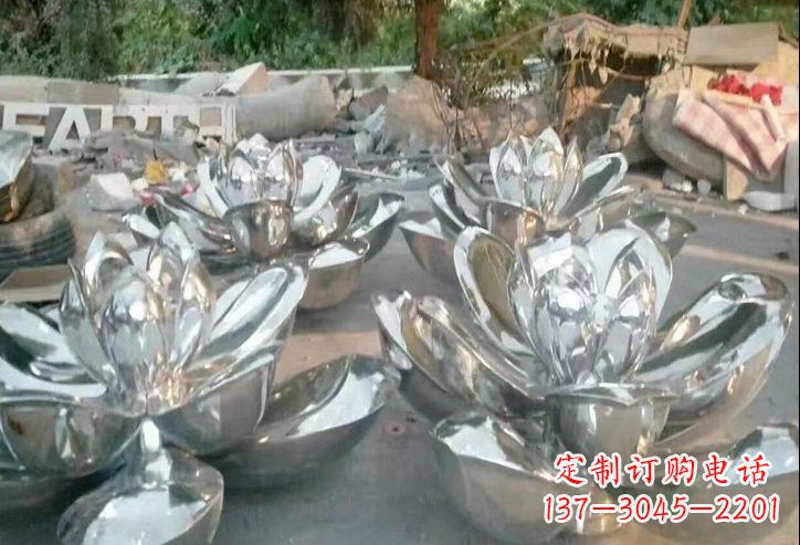 温州不锈钢公园莲花雕塑