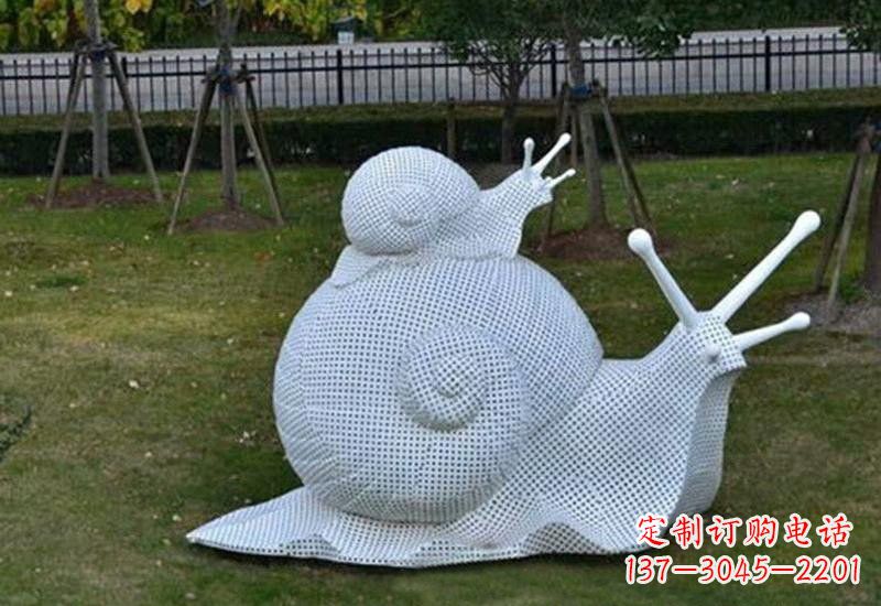 温州不锈钢公园母子蜗牛雕塑