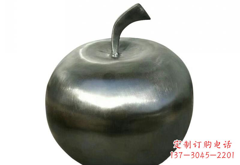 温州不锈钢苹果雕塑精美的艺术之作