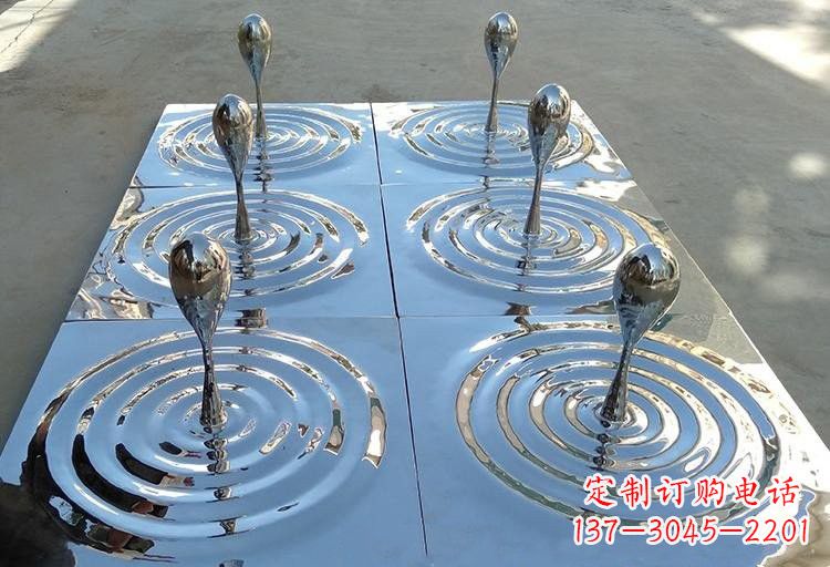 温州不锈钢水滴雕塑激发自然之美