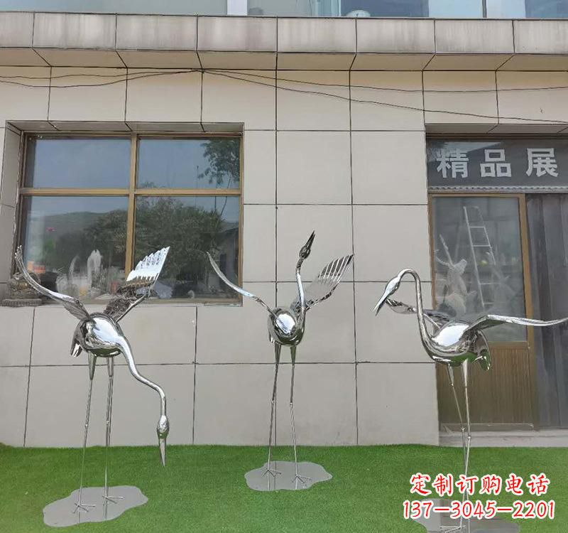 温州不锈钢仙鹤雕塑传承传统文化