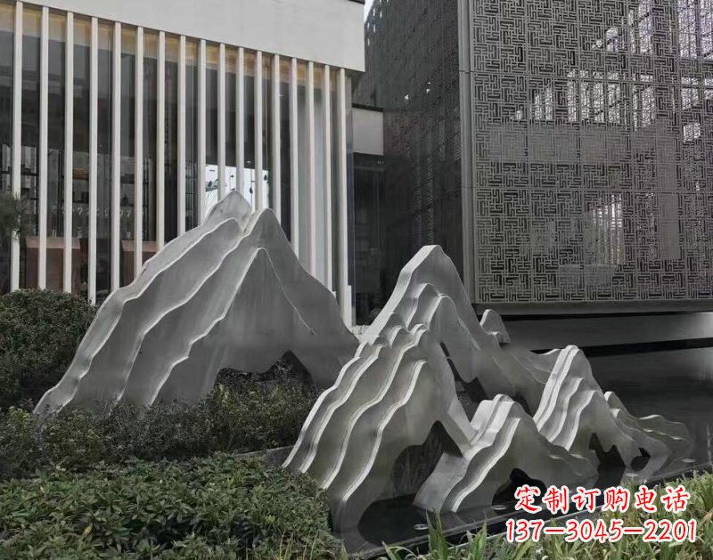 温州不锈钢公园小区精美的假山雕塑