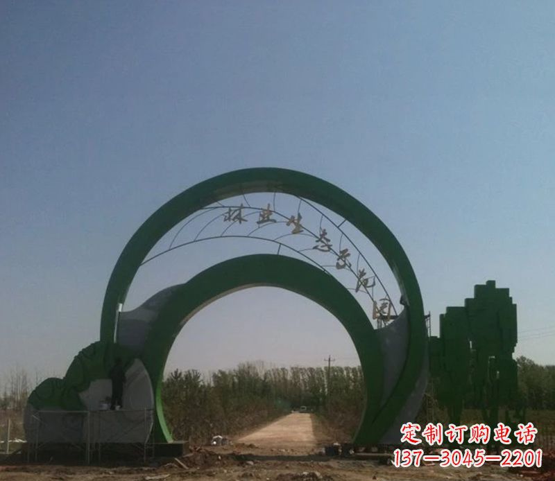 温州不锈钢拱门雕塑给家园增添艺术气息