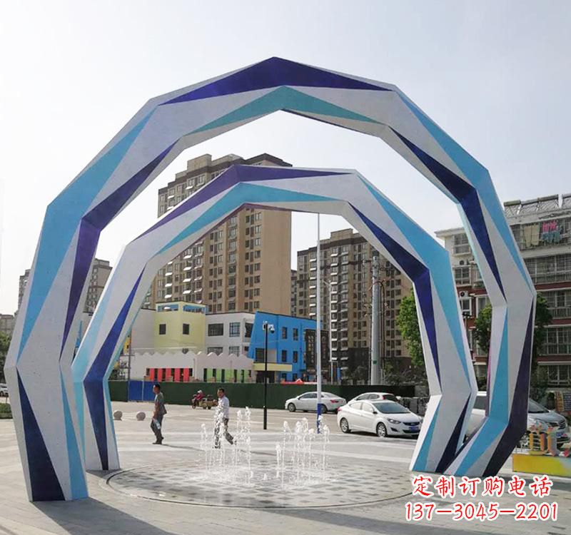 温州不锈钢拱门创意雕塑