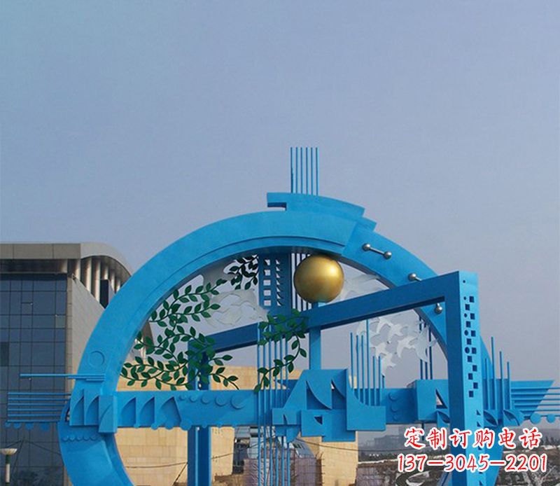 温州不锈钢拱桥剪纸雕塑