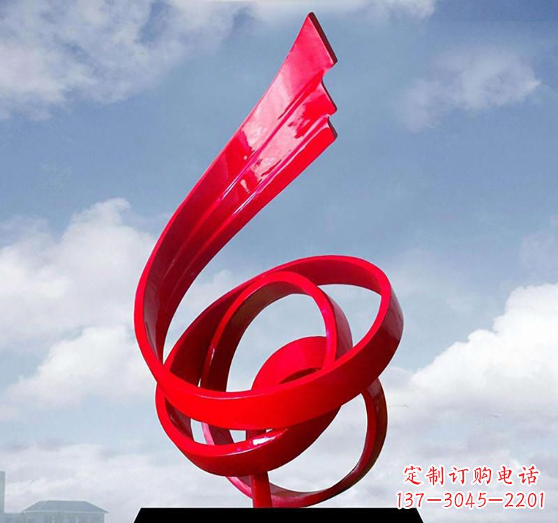 温州不锈钢广场城市飘带雕塑