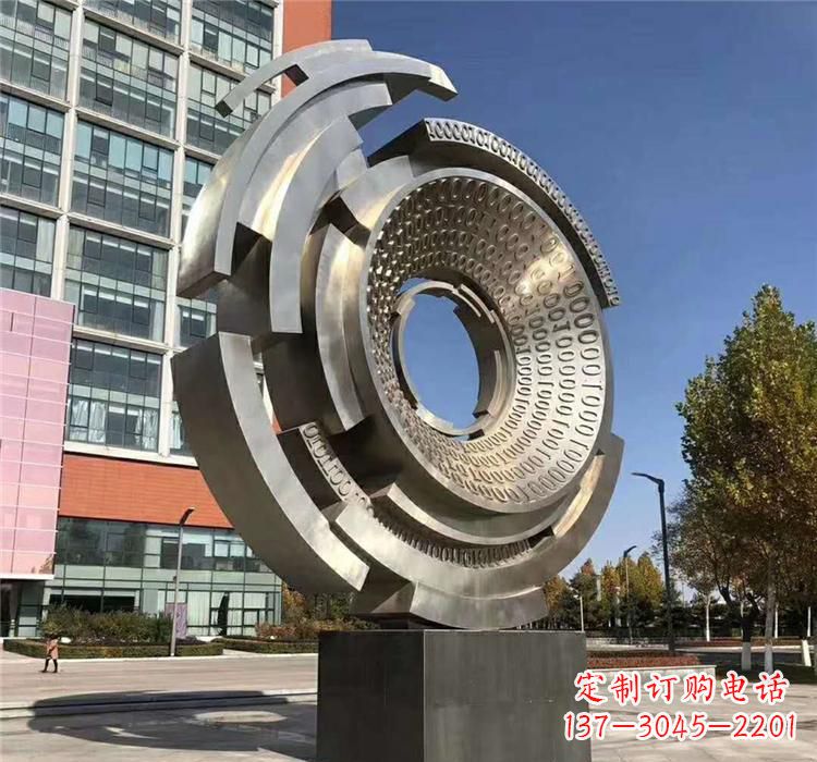温州不锈钢广场齿轮雕塑