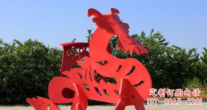 温州不锈钢广场抽象貔貅景观雕塑