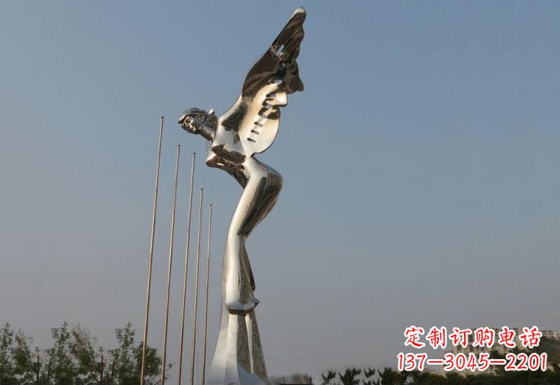 温州不锈钢天使雕塑精美而优雅