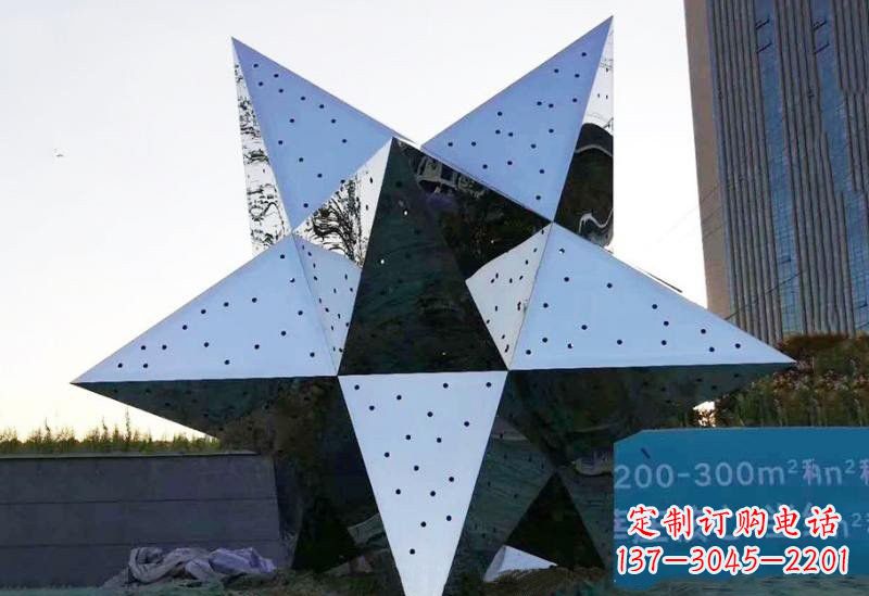 温州不锈钢五角星雕塑精致的艺术品
