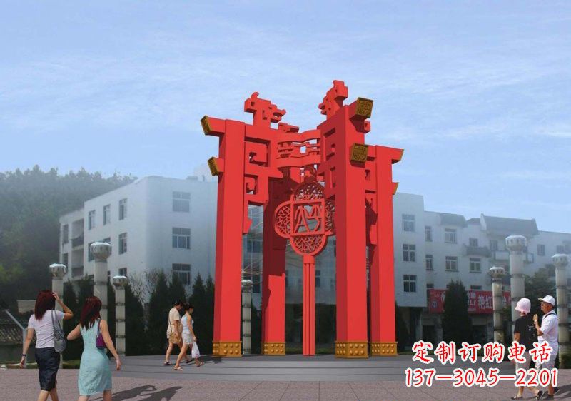 温州不锈钢广场大型抽象灯笼设计图雕塑