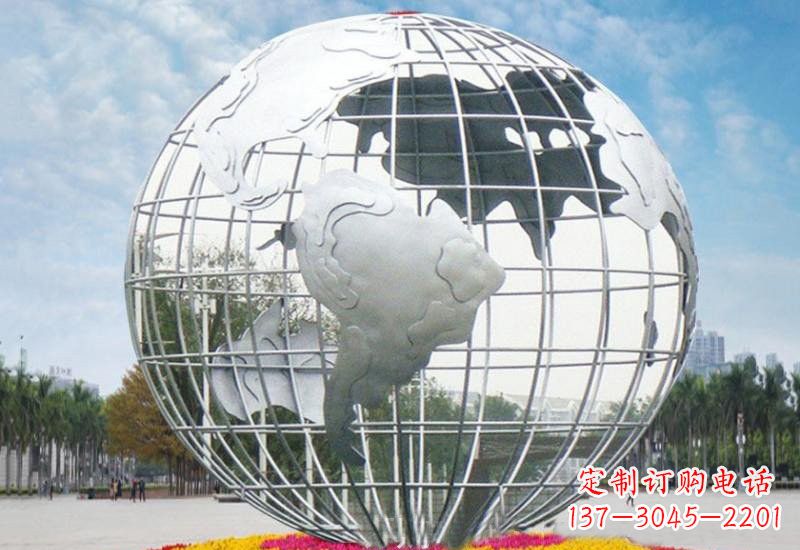 温州不锈钢广场大型地球雕塑