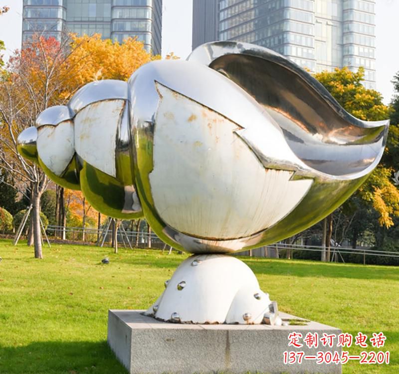 温州不锈钢海螺雕塑一种独特的艺术形式