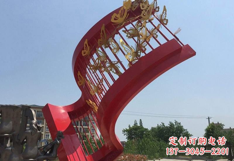 温州不锈钢蝴蝶灵动的艺术雕塑