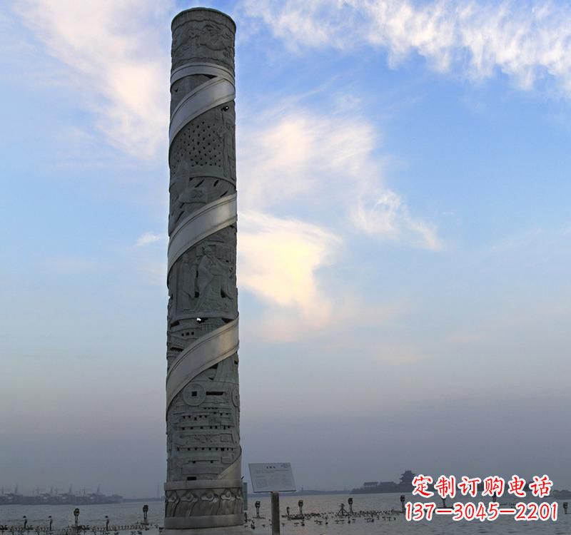 温州不锈钢广场景观龙柱雕塑