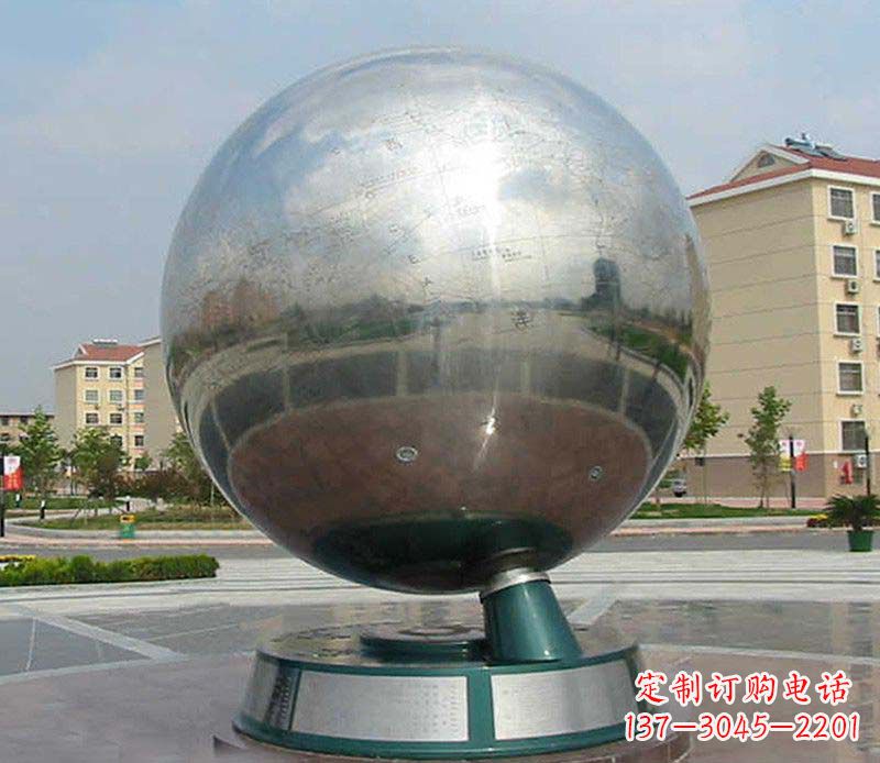 温州不锈钢广场镜面地球仪