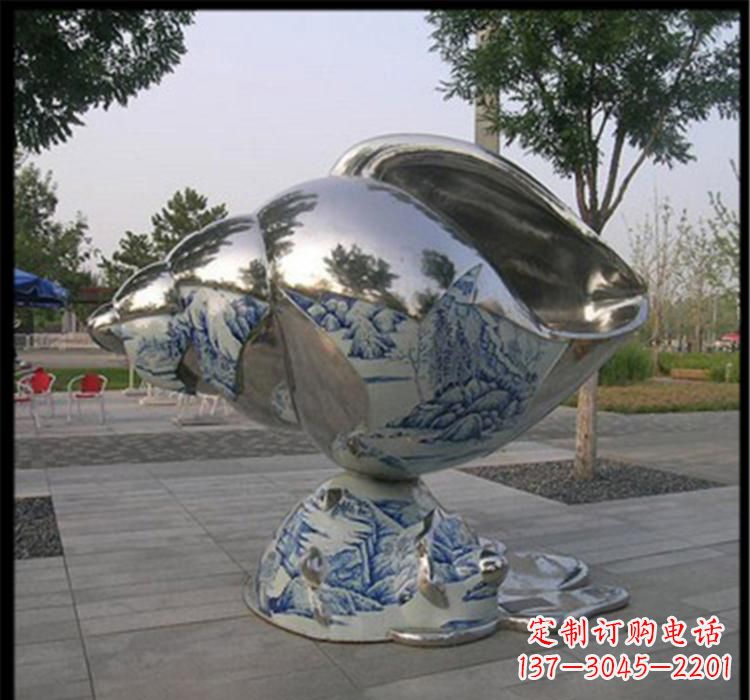 温州不锈钢海螺景观雕塑精美的海景景观