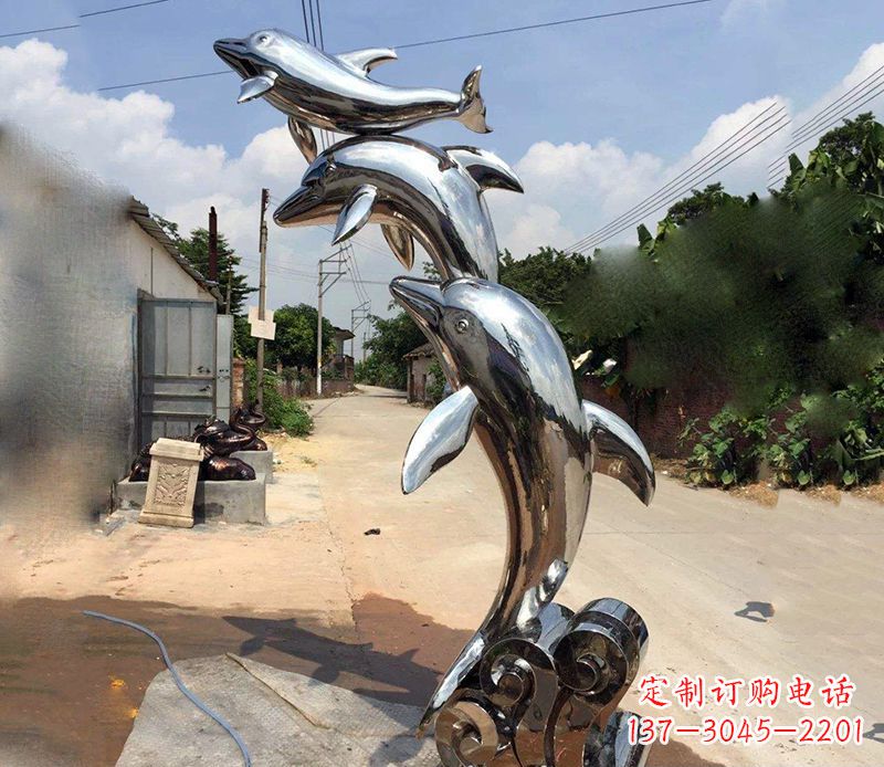 温州不锈钢海豚创意摆件