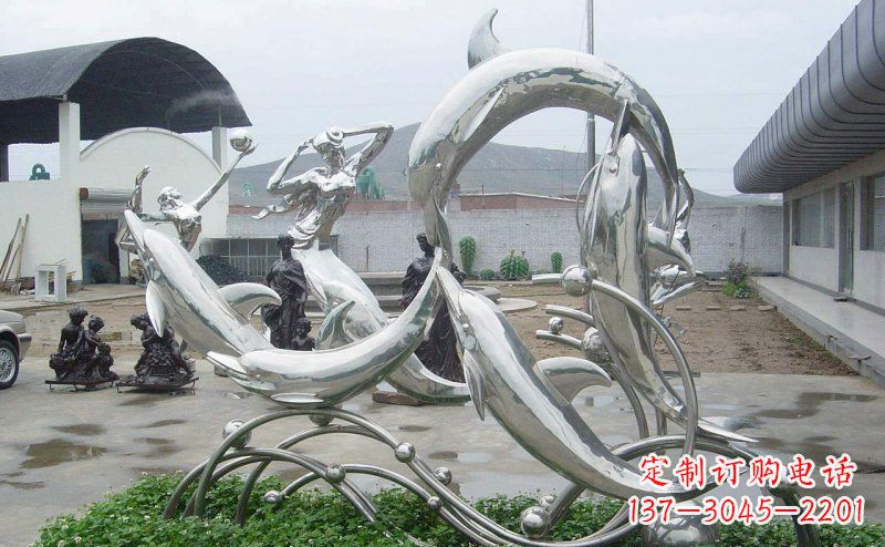 温州不锈钢海豚的灵动嬉戏