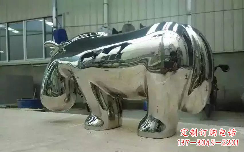 温州不锈钢河马雕塑