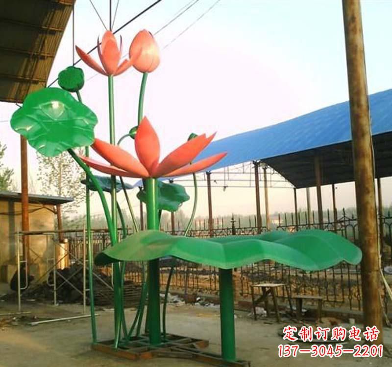 温州不锈钢荷花公园雕塑