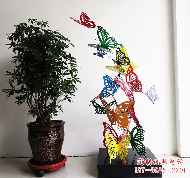 温州不锈钢蝴蝶雕塑精美的艺术品