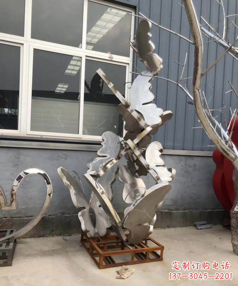 温州蝴蝶之舞不锈钢雕塑精美绝伦