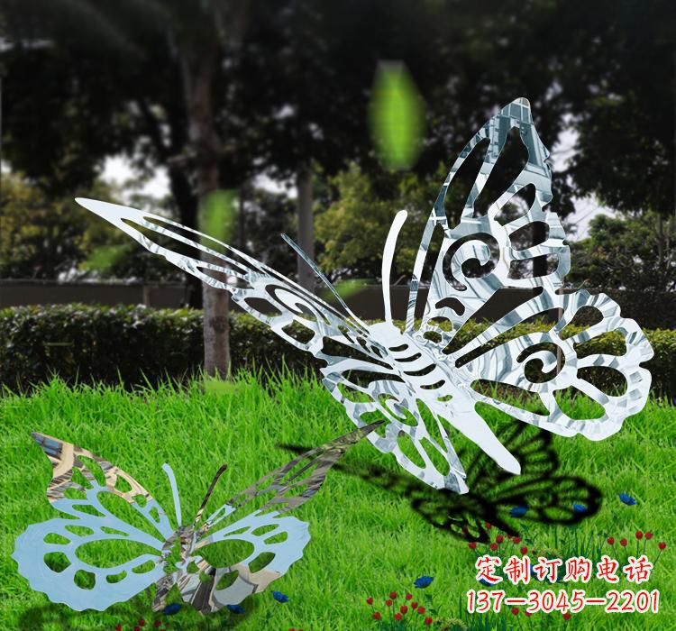 温州不锈钢蝴蝶昆虫雕塑