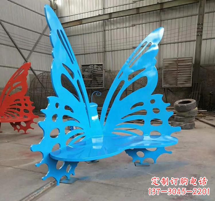 温州不锈钢蝴蝶座椅雕塑艺术精品