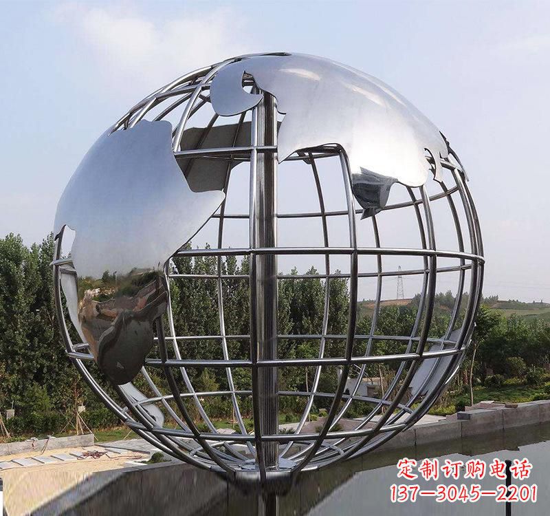 温州不锈钢户外地球仪雕塑