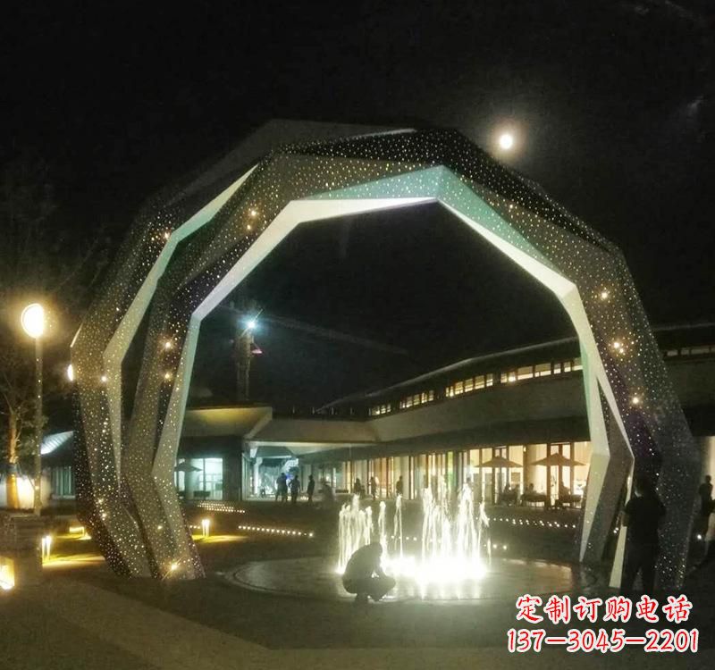 温州不锈钢户外拱门雕塑