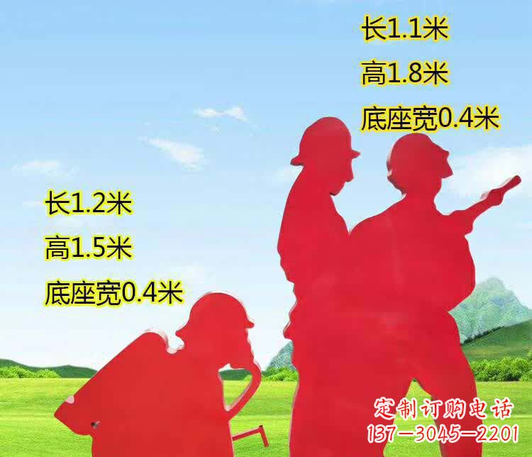 温州表彰消防英雄——不锈钢消防员人物雕塑