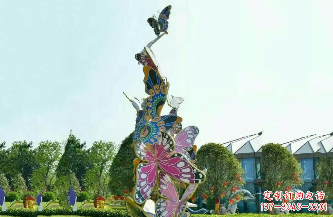温州不锈钢花蝴蝶景观雕塑