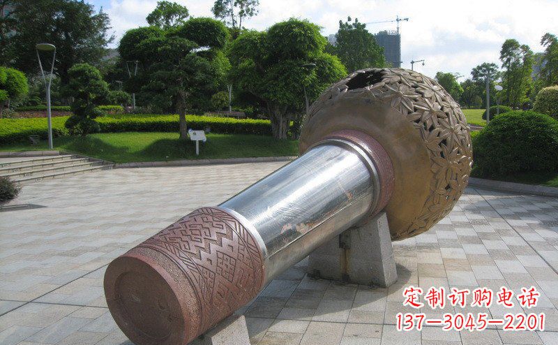 温州不锈钢话筒广场景观雕塑