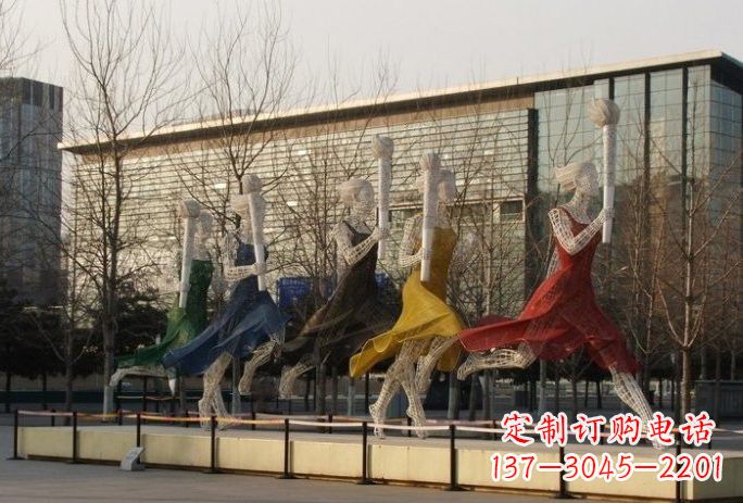 温州不锈钢火炬手雕塑