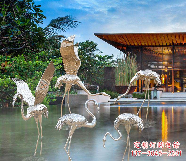 温州不锈钢火烈鸟雕塑1
